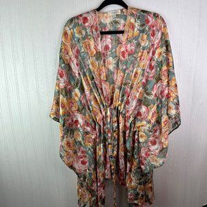 Umgee + Floral Print Kimono XL/1XL‎